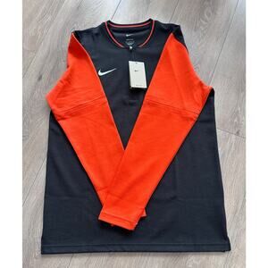 Nike Men's Dri-Fit Half Zip Top Black/Orange Size Medium NWT